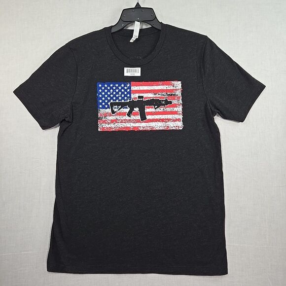 Black Rifle Coffee Company T-Shirt Men's Size Large American Flag AR Gun Patriot - Picture 1 of 7